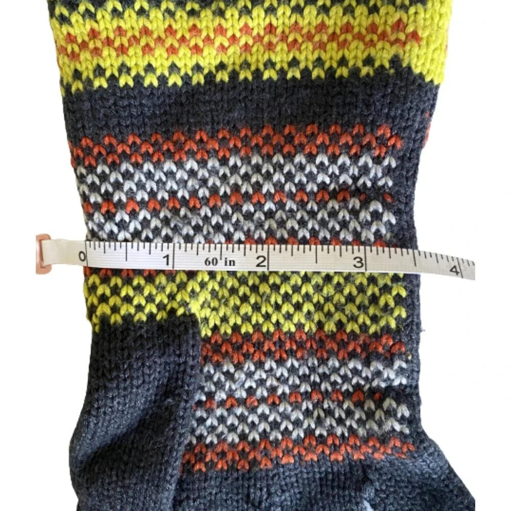 Echo Geometric Multicolor Knit Gloves Warm Stretch Winter Accessory